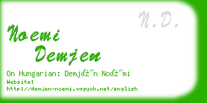 noemi demjen business card